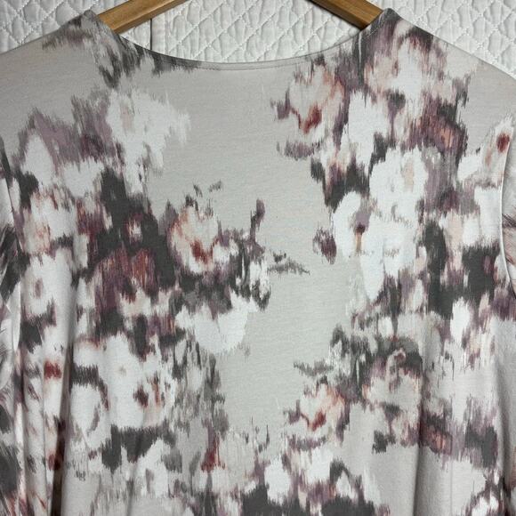 J. Jill Pure Jill Women XL/P Watercolor Long Sleeve Floral Top Pima Cotton - Picture 7 of 8
